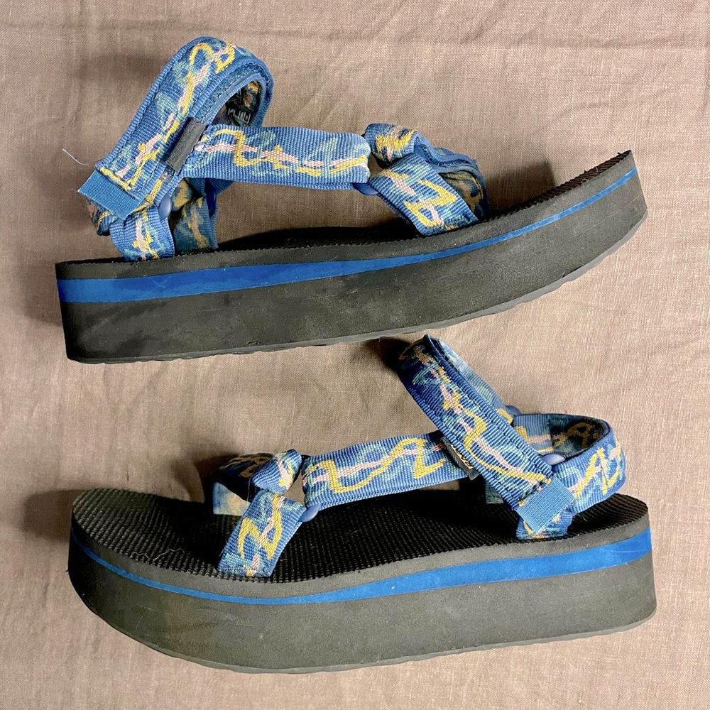 Teva Flatform Universal Ziggy Poseidon Platform Sandals Waterproof Hiking 10